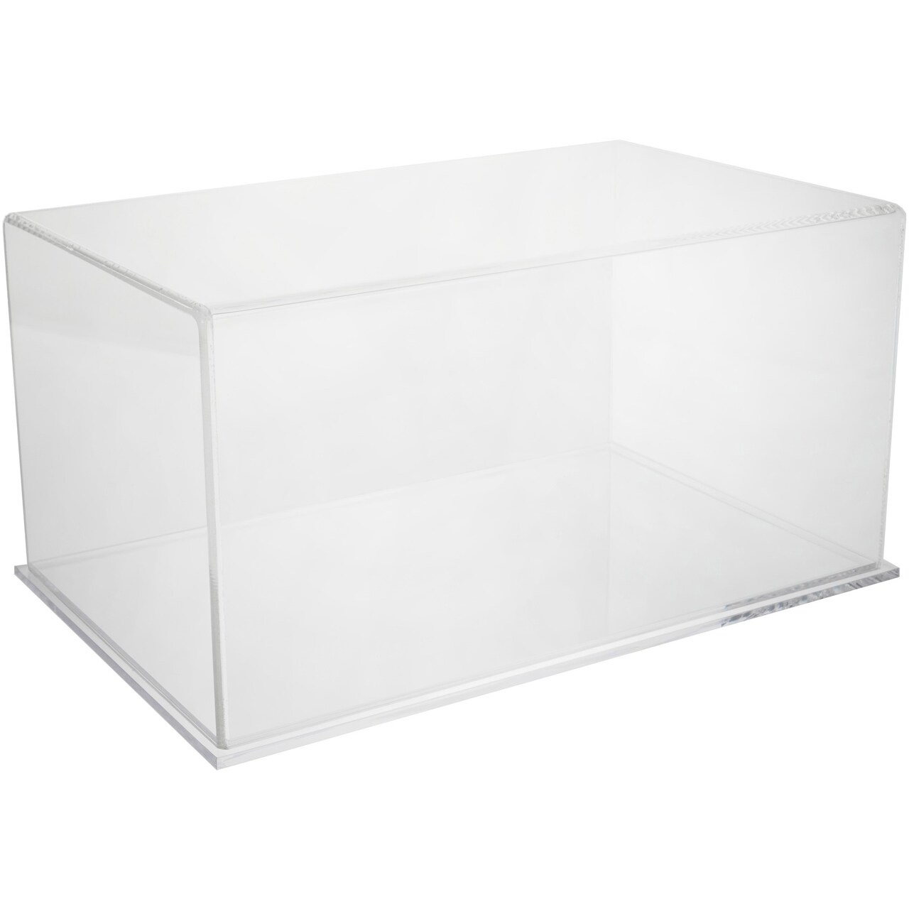 Plymor Clear Acrylic Display Case with Hardwood Base, 16" W x 10" D x 8" H